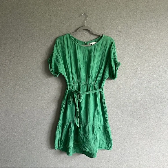 xirena dress green Zimmermann Green Palm Ascension Linen Midi Dress main image 0